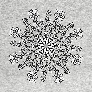 Vining Roses Mandala by MarcyBrennanArt T-Shirt